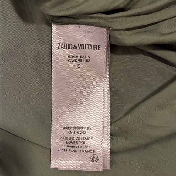 Zadig and Voltaire Satin shirt dress with belt - Picture 7 of 7